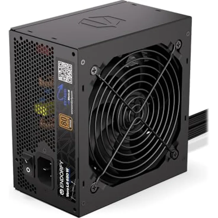 ENDORFY Vero L6 650W, ATX 3.1 Computer Netzteil, 80 Plus® Bronze, Cybenetics Silver-zertifiziert, leiser Stratus 120 mm-Lüfter, kompaktes Gehäuse, hochwertige Kondensatoren