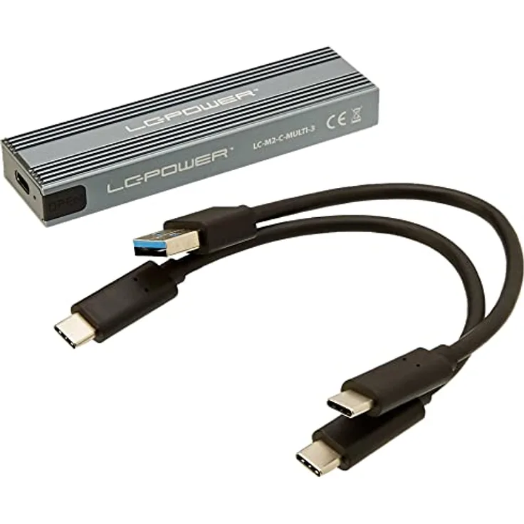 LC-POWER M,2 LC-M2-C-MULTI-3 USB3,2 M,2-SSD-Gehäuse (NVMe & SATA)