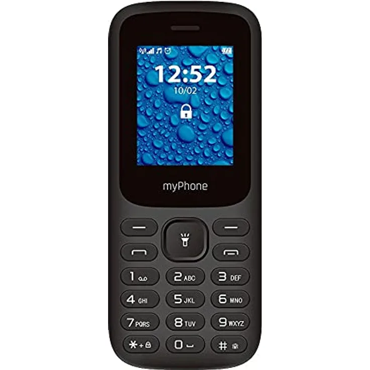 myPhone 2220 Tastentelefon, große Tasten, Farbdisplay 1,77", Akku 600 mAh, Fackel, Radio, mp3, Dual-Sim, bluetooth, Mobiltelefon für Senioren, beleuchtete Tasten, Schwarz, tastenhandy, seniorentelefon