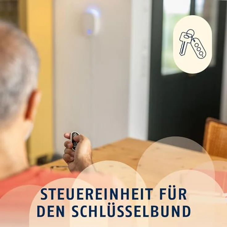 ABUS FUBE45000 Fernbedienung, Universal, IR Wireless, Drucktasten, IP20, Schwarz-Silber – Bild 2