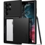 Spigen Slim Armor CS Hülle Kompatibel mit Samsung Galaxy S22 Ultra -Schwarz