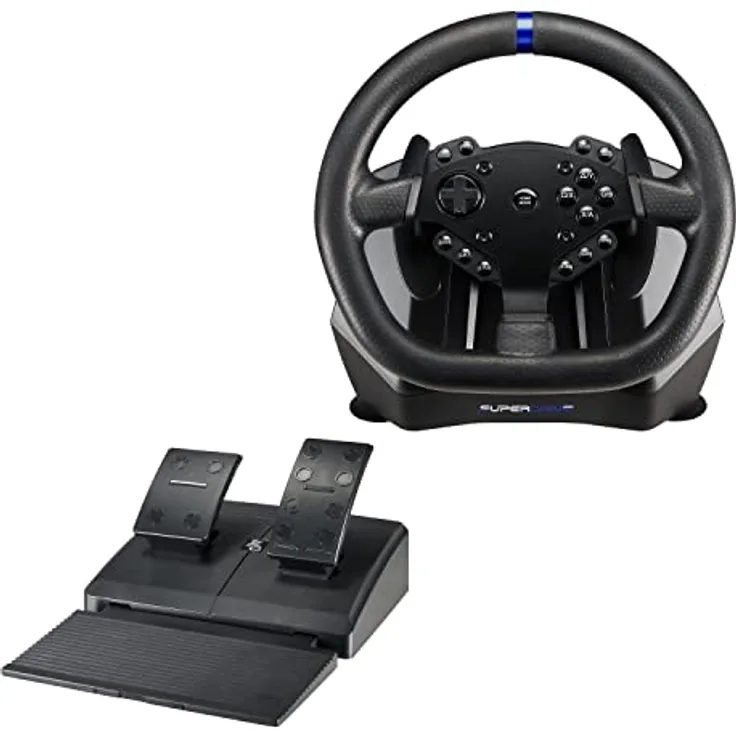 SUBSONIC Superdrive - Rennlenkrad/lenkrad SV950 mit Pedalen und Schaltwippen Xbox Serie X/S, PS4, Xbox One, PC (programmierbar für alle Spiele)
