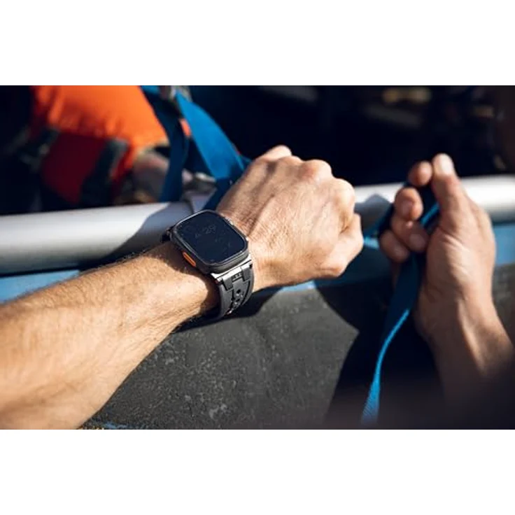 UAG Urban Armor Gear Monarch Strap für Apple Watch Ultra/42/44/45/46mm, robustes Uhrenarmband in Schwarz/Titan – Bild 4