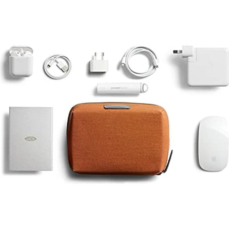 Bellroy Tech Kit Compact, Organizer für technische Zubehörteile mit elastischen Schlaufen und Taschen, Bronze – Bild 4