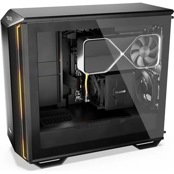 be quiet! Dark Base 701 Black PC-Gehäuse, 3X Silent Wings 4 PWM high-Speed Lüfter, ARGB-Beleuchtung + ARGB-Controller, PWM-/ ARGB Hub, Lüftersteuerung, Mainboard-Tray für invertiertes Layout, BGW58 – Bild 5