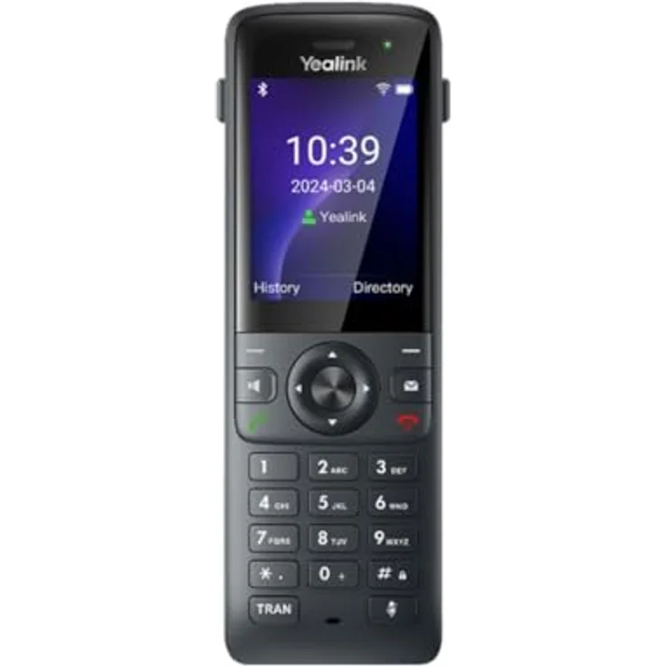 Yealink Ax83H, kabelloses VoIP-Telefon mit 2000 mAh Akku, 2,4 Zoll Farb-LCD-Display, Freisprechfunktion, Bluetooth und 1000 Kontakte Speicher – Bild 2