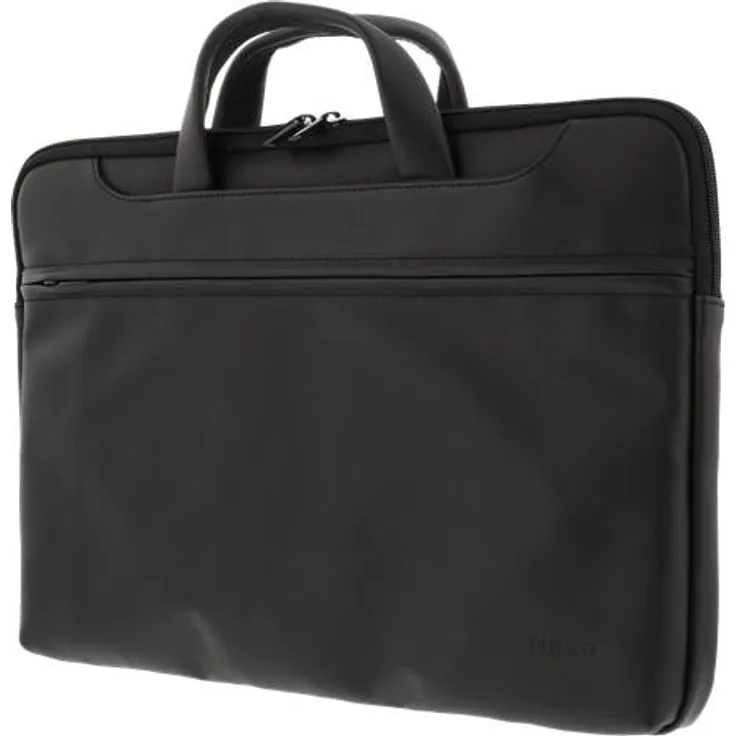 Deltaco Notebooktasche up to 15.6", PU-Leder, schwarz, gepolstert, Universal