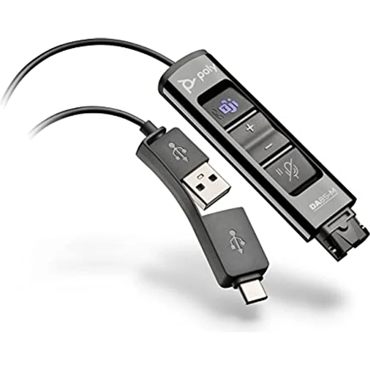 HP Poly DA85-M Soundkarte, externe Lautstärkenregelung mit USB-A und USB-C, zertifiziert für Microsoft Teams – Bild 1