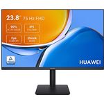 HUAWEI Mateview SE 23,8 Zoll Monitor, FHD FullView Display 1920x1080, 75hz, DCI-P3, HDR-Farben, SGS geringe visuelle Ermüdung, E-Book Modus, DP, HDMI, Schwarz, HDMI Kabel in box, Deutsche Version