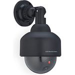 Relaxdays 10 x Kamera Dummy, blinkend, Innen- & Außenbereich, Einbrecher Abschreckung, Überwachungskamera Attrappe, schwarz