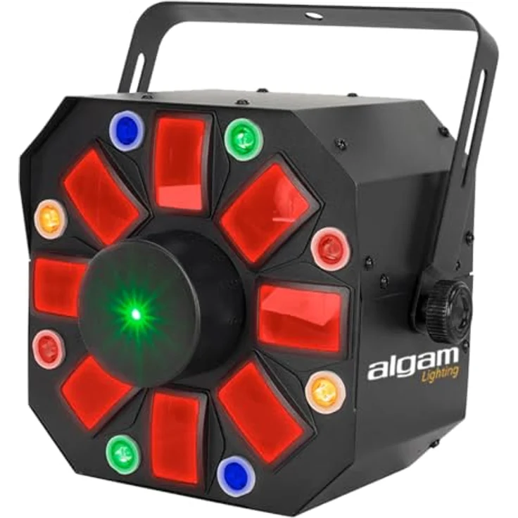 Algam Lighting PHEBUS2, LED Laser Projektor mit 8 Multifunktions-Drehköpfen, DMX-Integration und internen Programmen – Bild 3
