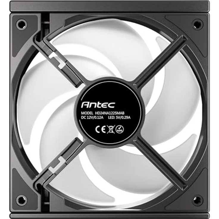 Antec Connect 120 Reverse ARGB PWM, set van 3 PC Lüfter mit Daisy-Chain-Design, 120 mm, Schwarz – Bild 10