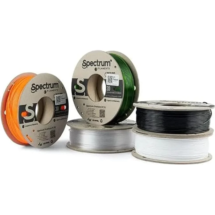 Spectrum PCTG 5 Pack, 3D Filament 1.75 mm, 1250 g, weiß, Kartonspulen – Bild 2