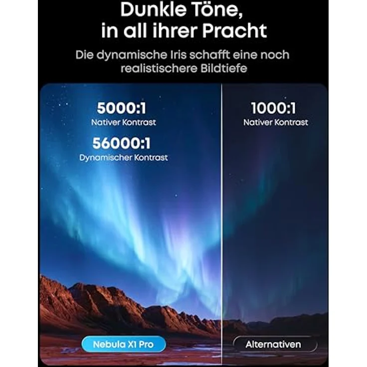 NEBULA Nebula X1 Pro, Mobiler 4K Laserprojektor mit 7.1.4 Dolby Atmos, 3500 ANSI Lumen, All-in-One Design, 300 Zoll, Auto Kalibrierung, Dolby Vision, für Outdoor-Nutzung – Bild 5