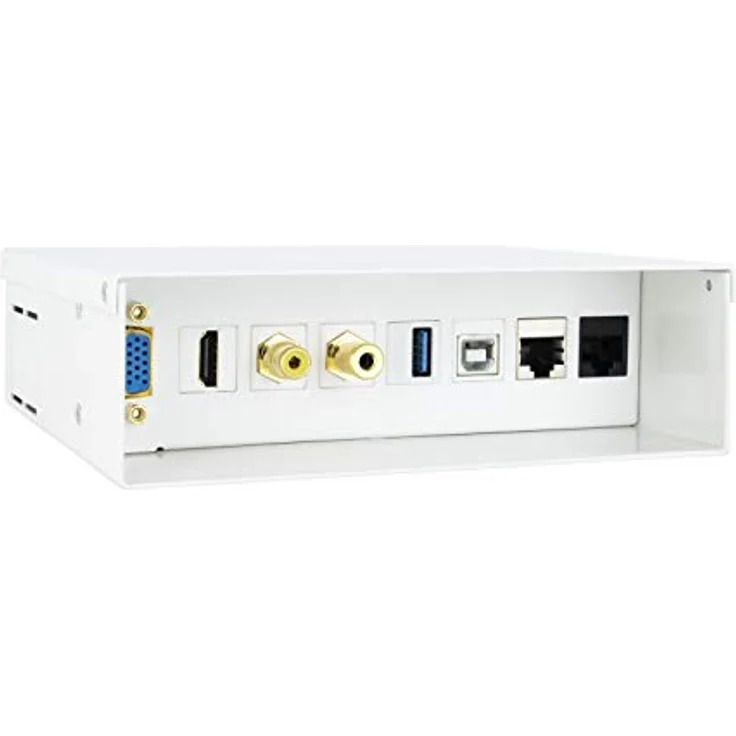 Nanocable 10.35.0003, Multimedia-Wandanschlussdose RJ-45 in Weiss mit HDMI, VGA, USB und Audioanschlüssen, zwei RJ45-Netzwerkanschlüssen – Bild 8