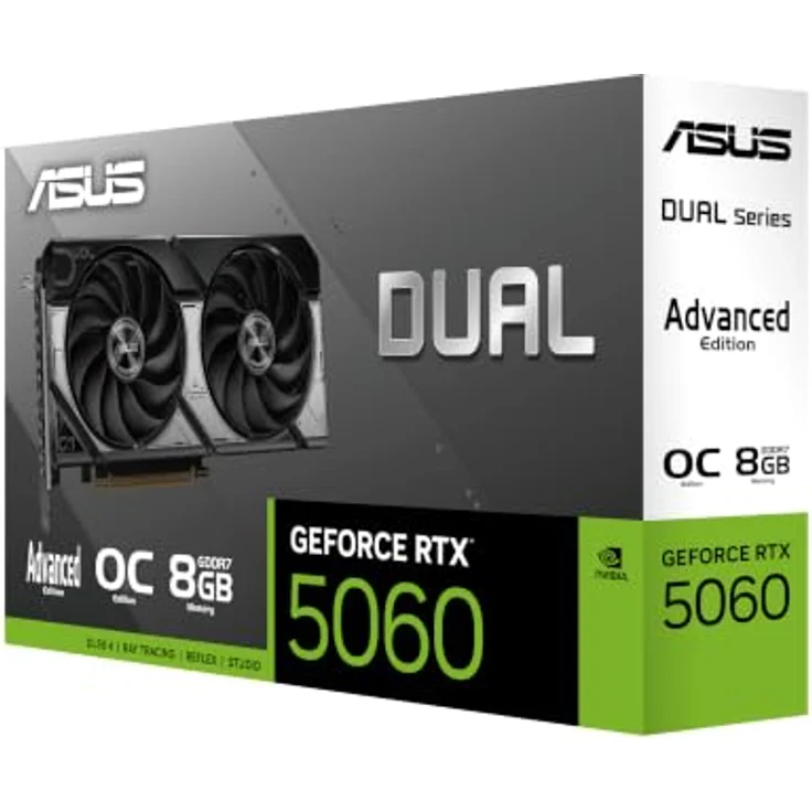 ASUS GeForce RTX 5060 DUAL OC Advanced, 8GB GDDR7 RAM, Overclocked, 228mm, PCIe 5.0, 0dB-Technologie – Bild 10