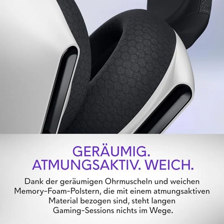 Alienware AW725H Tri-Mode Wireless Gaming Headset – Dolby Atmos, KI-Geräuschunterdrückung, 55 Stunden Akkulaufzeit, Lunar Light, RGB-Beleuchtung – Bild 3