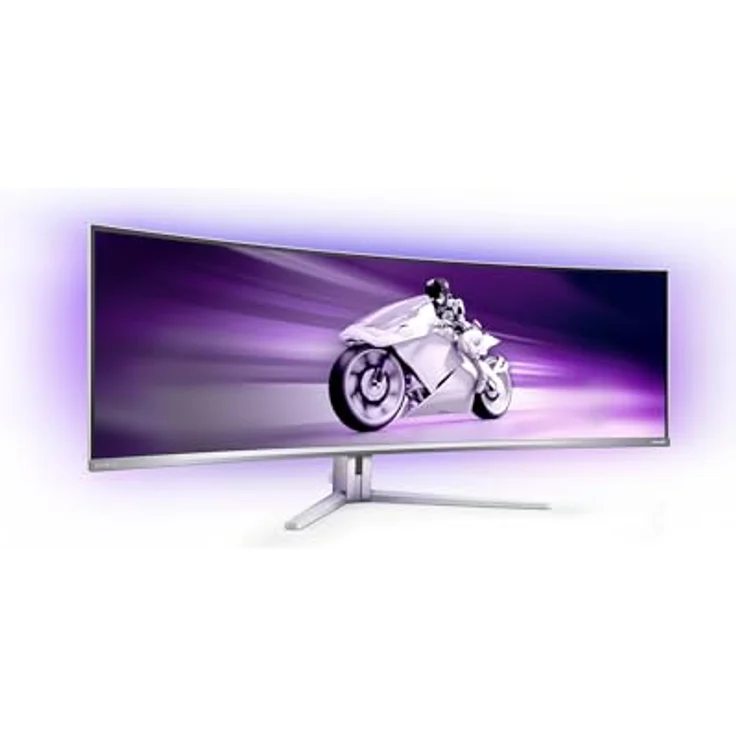 Philips Evnia 49M2C8900L - 49 Zoll DQHD OLED Curved Gaming Monitor, 144 Hertz, HDR400, Ambiglow, Weiss – Bild 1