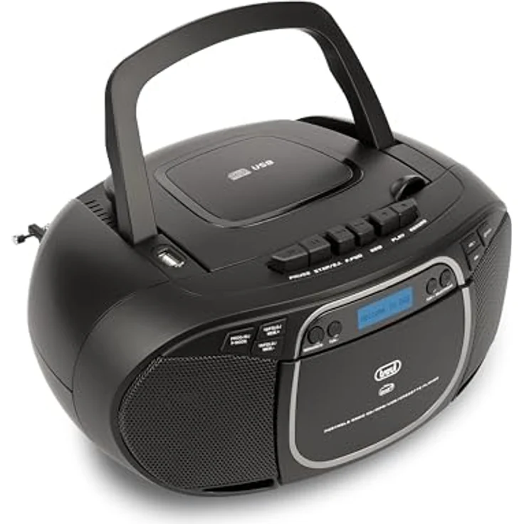 Trevi CMP 576 DAB Stereo tragbar mit Digitalempfänger DAB / DAB+ / FM mit RDS, Mp3, CD, USB, AUX-IN, Dot Matrix-Display, Speicherstationen – Bild 6