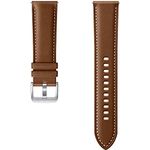 Samsung Stitch Leather Armband ET-SLR84, Uhrenarmband für Galaxy Watch3 mit 22 mm Stegbreite, Echtleder-Armband in Braun