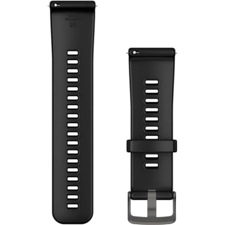 Garmin Schnellwechsel-Armband (24 mm, Silikon), Uhrenarmband für Garmin Venu X1, Schwarz, Handgelenkumfang 135-210 mm – Bild 2
