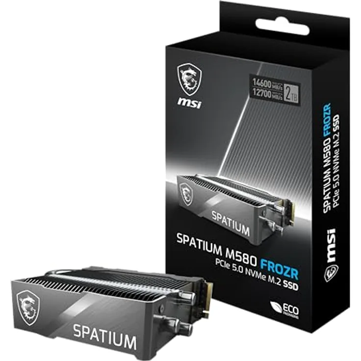 MSI SPATIUM M580 PCIe 5.0 NVMe M.2 2TB FROZR, Hochwertige Leistung, Ergonomisches Design