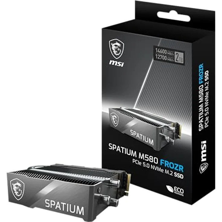 MSI SPATIUM M580 PCIe 5.0 NVMe M.2 2TB FROZR, Hochwertige Leistung, Ergonomisches Design – Bild 1