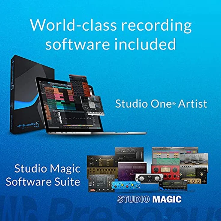 PreSonus AudioBox USB 96 - 25-jährige Jubiläumsausgabe, Audio Interface mit Software Bundle inklusive Studio One Artist, Ableton Live Lite DAW und mehr für Aufnahme, Streaming und Podcasting – Bild 5