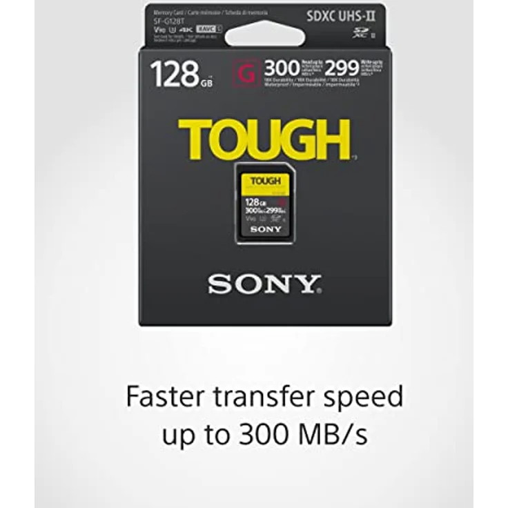 Sony SF-G Tough Series R300/W299 SDXC 128GB, UHS-II U3, Class 10 (SFG1TG/SFG1GT/SF-G128T) – Bild 3
