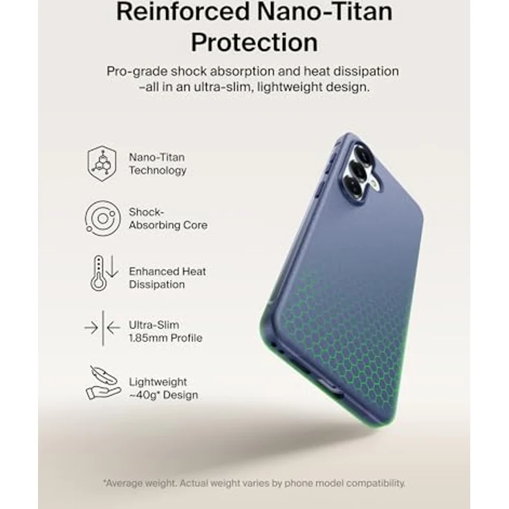 Belkin SheerForce Protect Samsung Galaxy S26+ Hülle, 4 m Aufprallschutz nach Militärstandard, Doppellagig, Qi2-zertifiziert – Blau – Bild 4