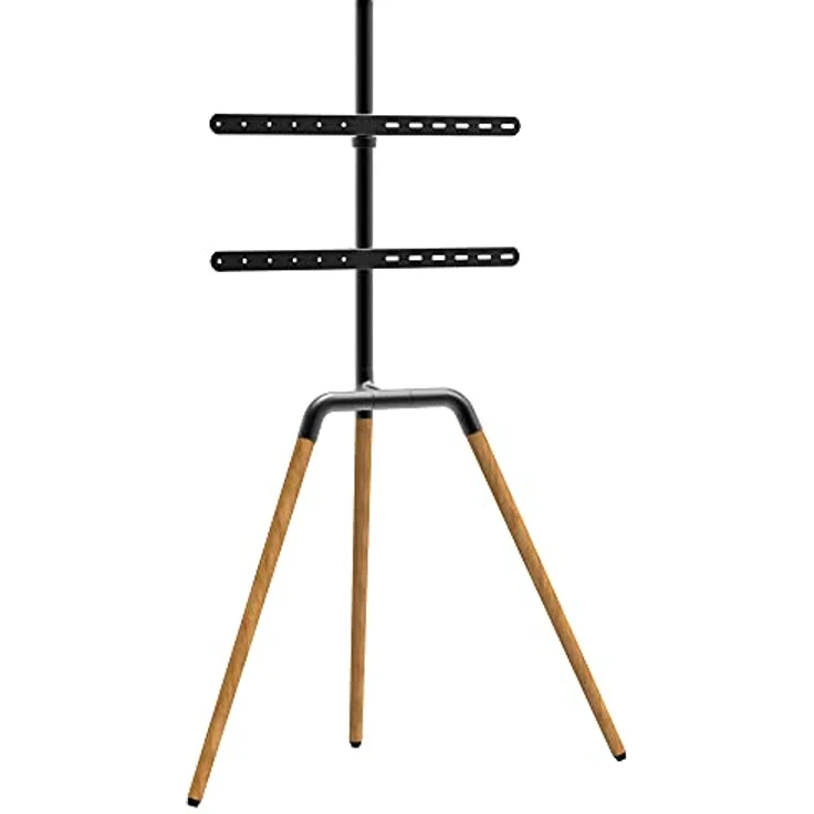 kalb TV Standhalter Buche - VESA bis max. 600x400 für 45-65 Zoll max. 40kg, schwarz – Bild 1
