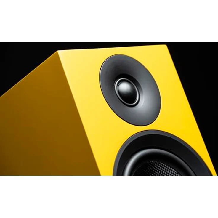 Pro-Ject Speaker Box 5 E Carbon, Referenz-Regallautsprecher mit 2-Wege-Bassreflexprinzip, 5-Zoll-Carbon-Bass/Mitteltöner, robustes MDF-Gehäuse, gelb – Bild 4