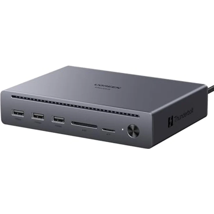 UGREEN Maxidok Thunderbolt 5 Docking Station, 10-in-1 TBT5 Dock, 120Gbps Datentransfer, Single 8K/Dual 6K@60Hz Display, 100W Aufladen, Gigabit Ethernet für MacBooks und Windows-Laptops – Bild 1