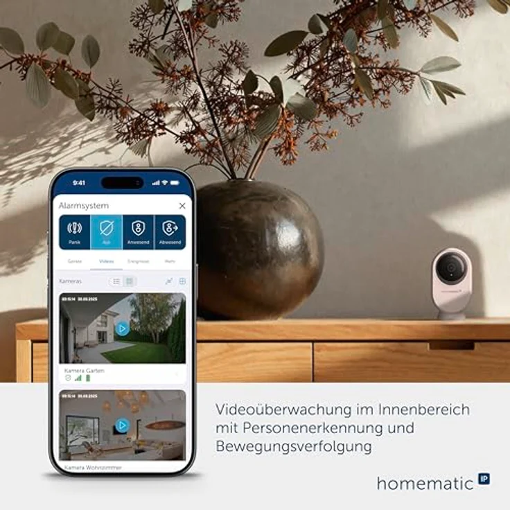 Homematic IP Innenkamera – Plus, 4 MP Überwachungskamera mit Nachtsicht und Privacy-Modus – Bild 2