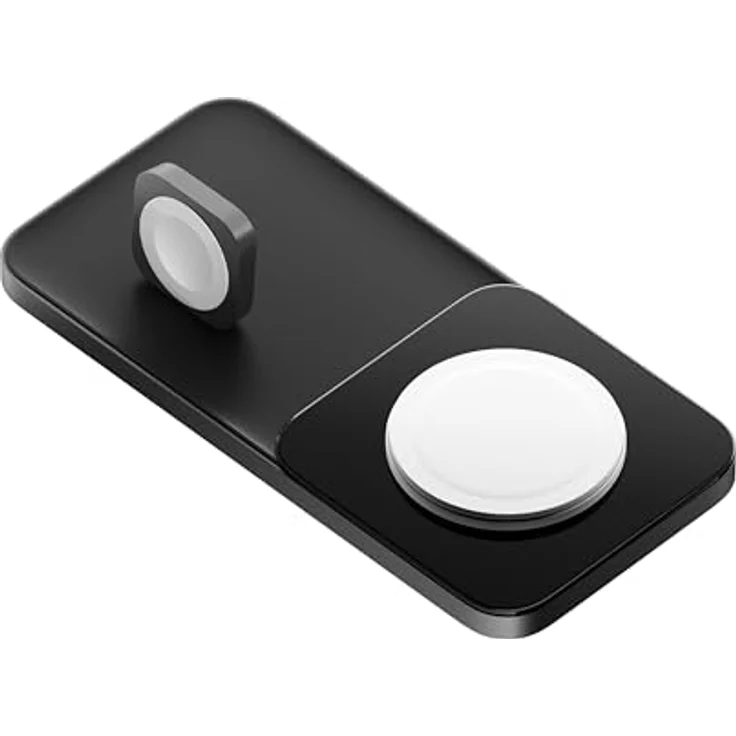 NOMAD Base One Max 3:1 with Magsafe | kabellose Qi-Ladestation | MagSafe | bis zu 15 Watt| inklusive Ladekabel | hochwertige Materialien, Schwarz, NM01309185 – Bild 5