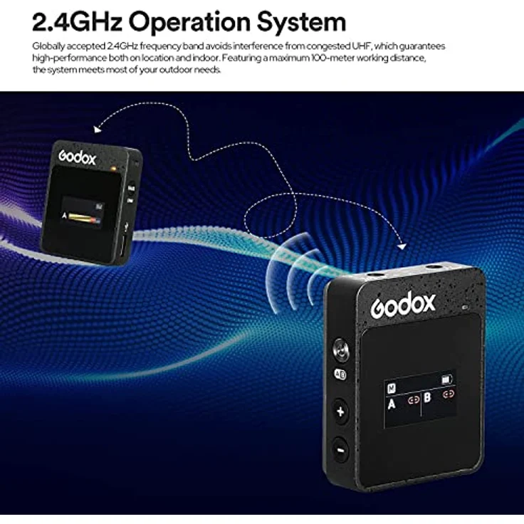 GODOX MoveLink II M2 Kompaktes 2 Personen kabelloses Mikrofonsystem für Kameras & Smartphones – Bild 5