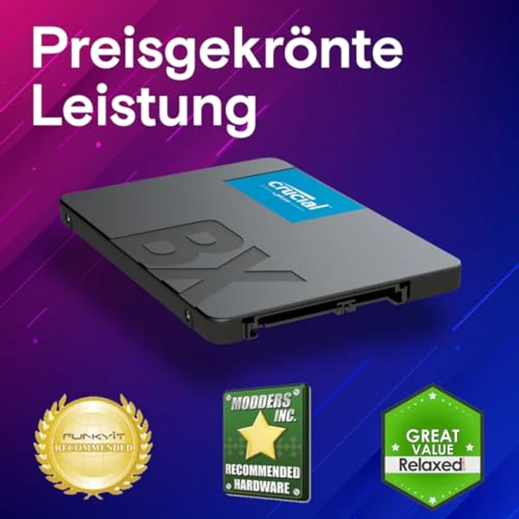 Crucial BX500 SATA SSD 1TB, 2,5" Interne Festplatte, bis zu 540 MB/s, 3D NAND, Dynamische Schreibbeschleunigung, CT1000BX500SSD101 – Bild 5