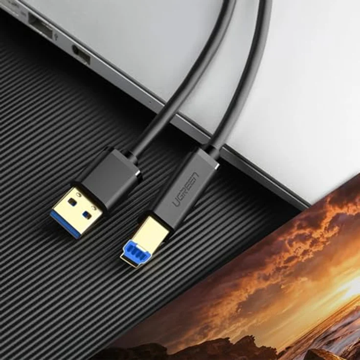 Ugreen US210 USB 3.0 Druckerkabel, 1m, Schwarz, 5Gbps Datentransfergeschwindigkeit, kompatibel mit Mac und Windows – Bild 8