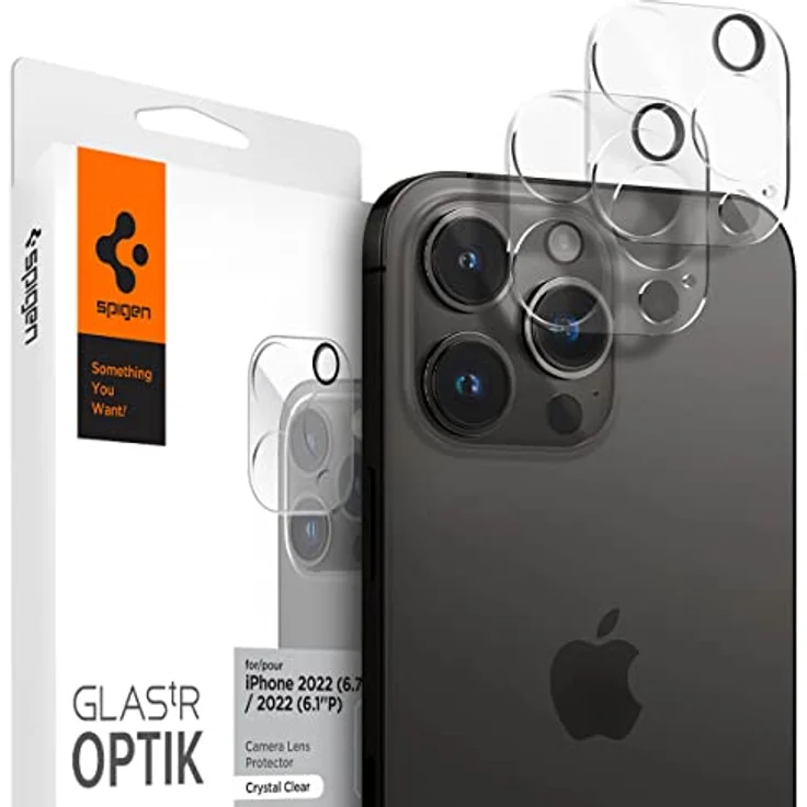 Spigen Apple iPhone 14 Pro Max Kamera Lens Glass Protector Glas.tR Optik (2 Stück) Crystal Clear - AGL05228 – Bild 1