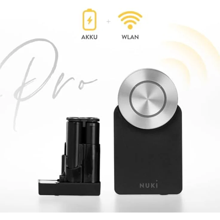 Nuki Smart Lock Pro (4. Generation), smartes Türschloss mit WLAN und Matter für Fernzugriff, elektronisches Türschloss macht das Smartphone zum Schlüssel, mit Akku Power Pack, schwarz – Bild 4