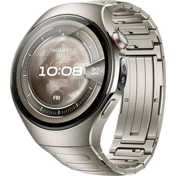 HUAWEI WATCH 5, 1.38 Zoll AMOLED Touchscreen, eSIM, titanium, 12 Tage Akkulaufzeit, 40m Wasserdicht, 3-in-1 Gesundheits-Sensor – Bild 2