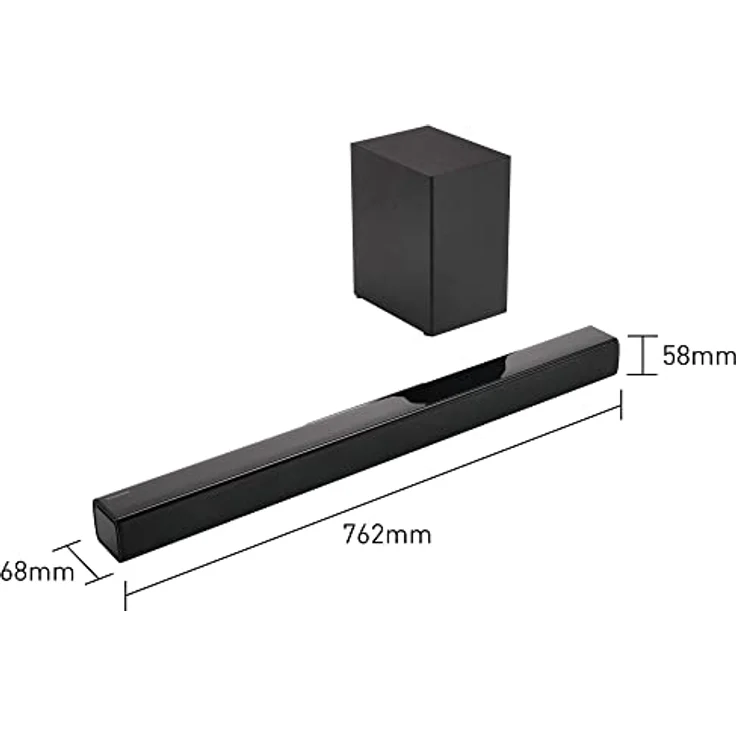 Panasonic SC-HTB150 Soundbar (kabellos und kabellos mit kabellosem Subwoofer, 2.1 Kanäle, Soundbar-Lautsprecher, 100 W, Bass Reflex, HDMI), Schwarz – Bild 3
