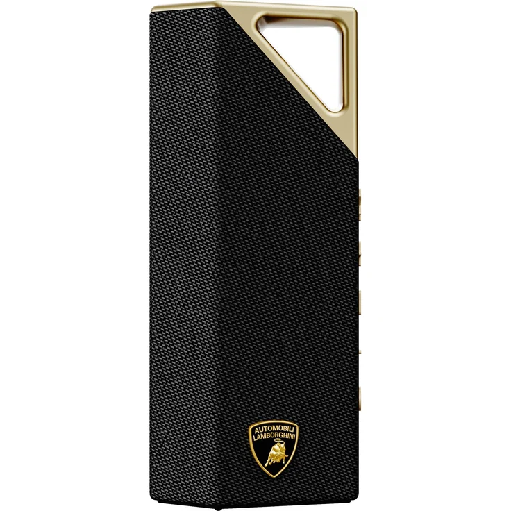 Bugani Brief Bluetooth-Lautsprecher, black+gold, 10 h Akkulaufzeit, IPX7 wasserdicht, Bluetooth 5.4