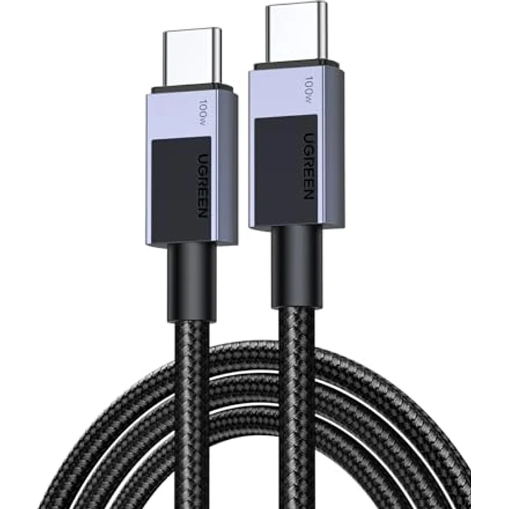 Ugreen USB-C auf USB-C PD Ladekabel L512, 3m, grau, schnelles Laden und Datenübertragung, langlebig und abriebfest – Bild 1