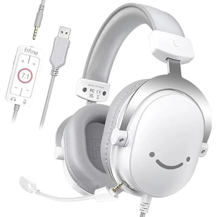FIFINE Gaming Headset, Over Ear Kopfhörer mit Mikrofon, 7.1 Surround Sound, RGB, kompatibel mit PC, PS4, PS5, Xbox und Switch – Bild 1