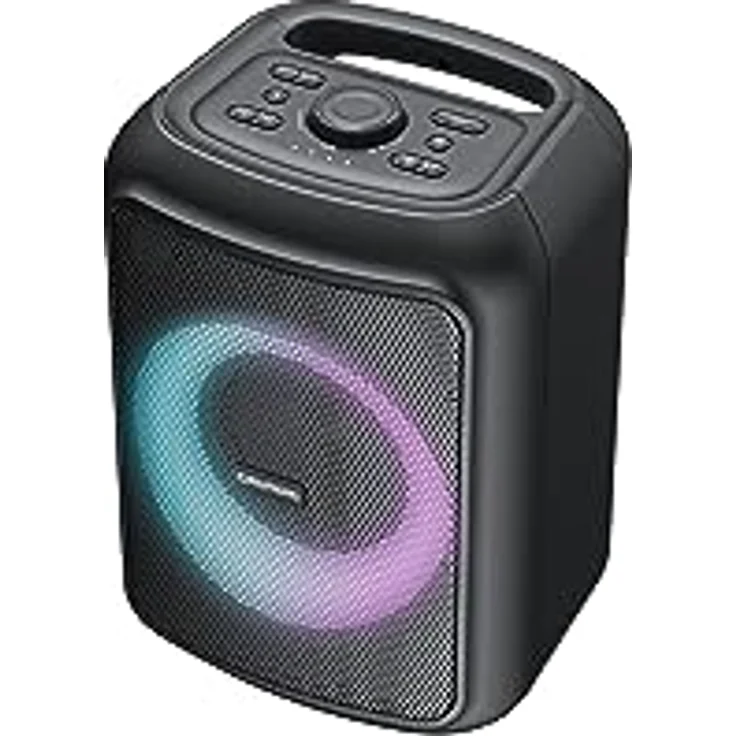 GRUNDIG Party Hit Bluetooth Lautsprecher, Musikbox, 90 Watt Gesamtausgangsleistung, 10 m Reichweite, bis zu 12 Stunden Akkulaufzeit, RGB Lichteffekte, TWS, Aux-Eingang, Powerbankfunktion, Schwarz – Bild 3