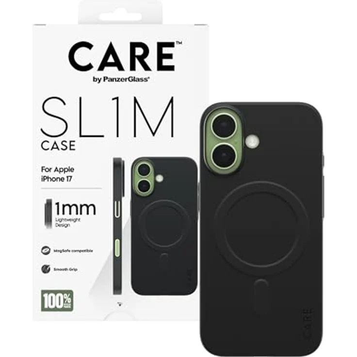 Panzer Glass Care by PanzerGlass SL1M Case Black, MagSafe-kompatible Handyhülle mit Fallschutz und kratzfester Oberfläche für iPhone 17 – Bild 5