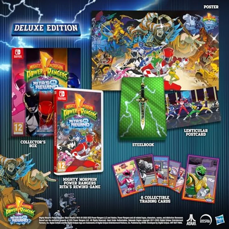 Atari Mighty Morphin Power Rangers: Ritas Rewind - Deluxe Edition, Nintendo Switch mit Steelbook, Poster und Sammelkarten – Bild 2