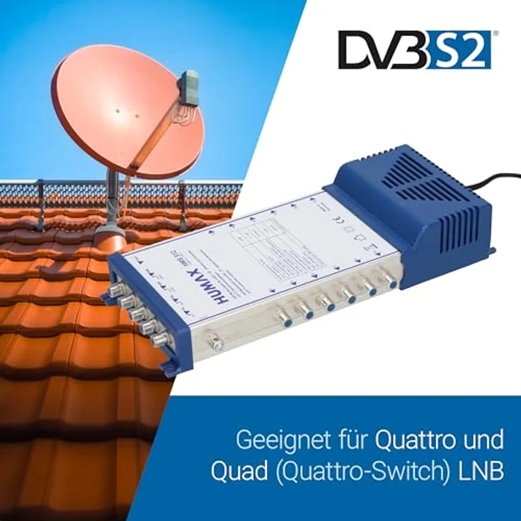 Humax HMS 512 5x12 Multischalter für 12 Teilnehmer (Quattro und Quad LNB, Netzteil mit Standby Funktion) – Bild 7