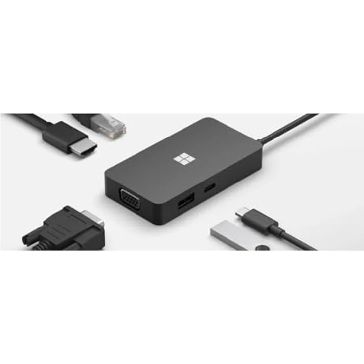 Microsoft USB-C Travel Hub - Dockingstation - USB-C, Mehrfachanschlussadapter mit Internetverbindung und Projizierungsfunktion, für Produktivitätsoptimierung. – Bild 2